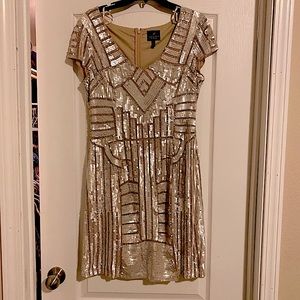Gorgeous gold tone sequin cocktail dress !!!